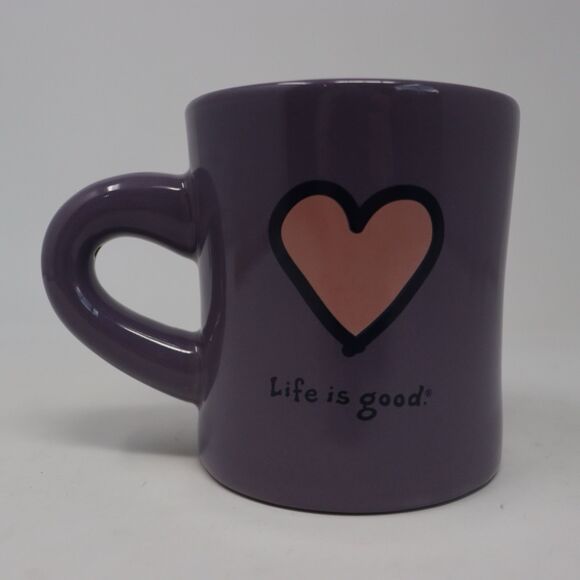 Life Is Good Purple Mug/Cup With Pink Heart - Do What You Like, Like What You Do - Picture 1 of 3